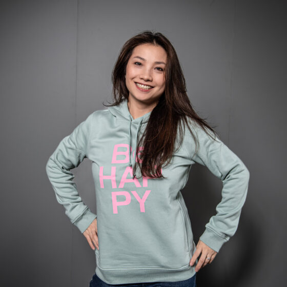 Hoodie Lara mit BE HAPPY