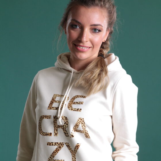 Hoodie BE CRAZY Leopard