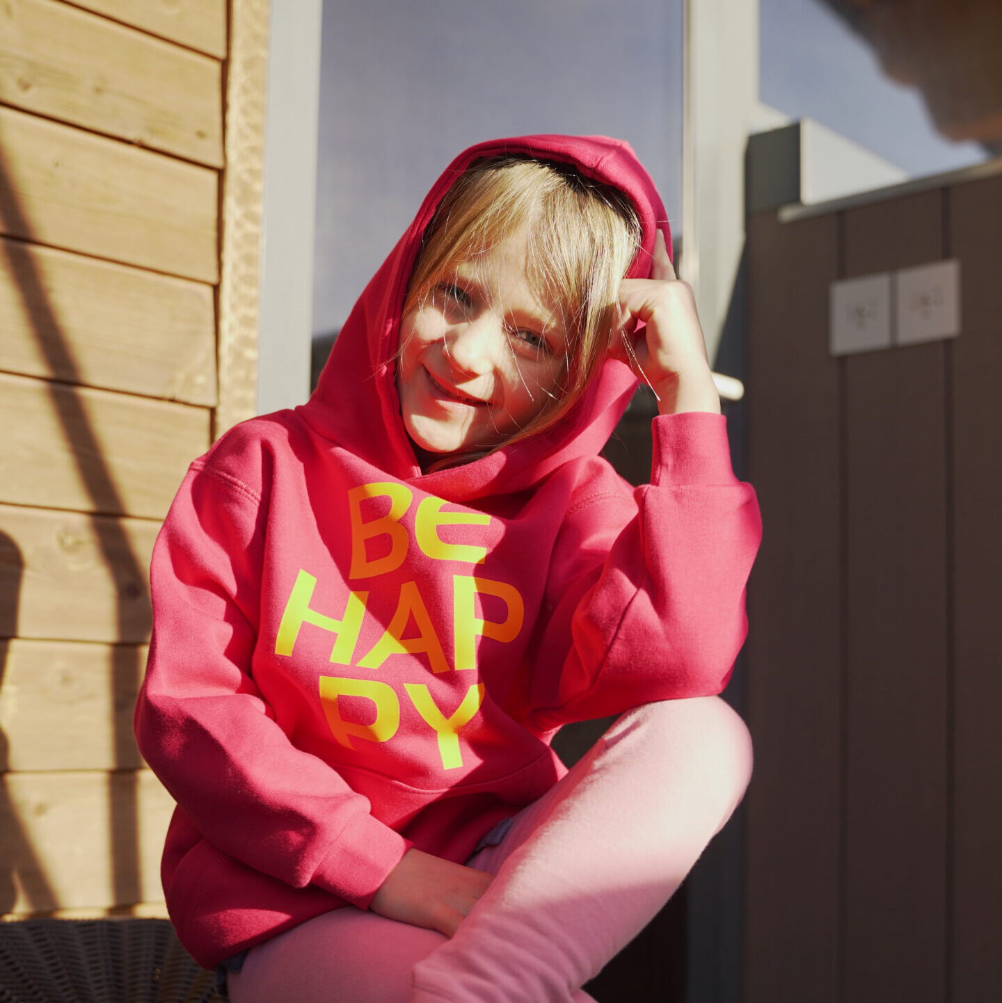 Hoodie Kids BE HAPPY – Bild 3