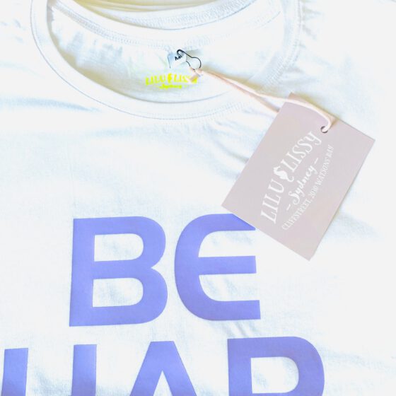 T-Shirt SUN  mit BE HAPPY in Violet